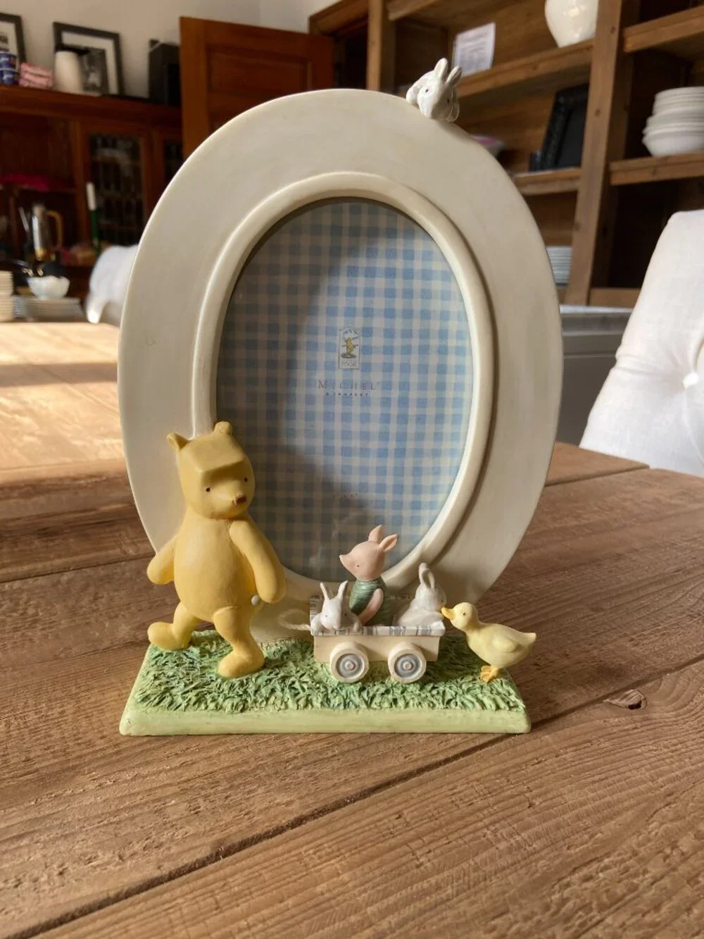classic Winnie the Pooh picture frame, vintage Pooh nursery decor